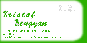 kristof mengyan business card