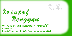 kristof mengyan business card